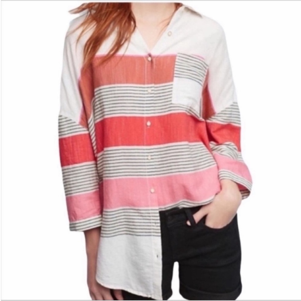 HOLDING HORSES - striped tunic top M/L - Picture 4 of 12